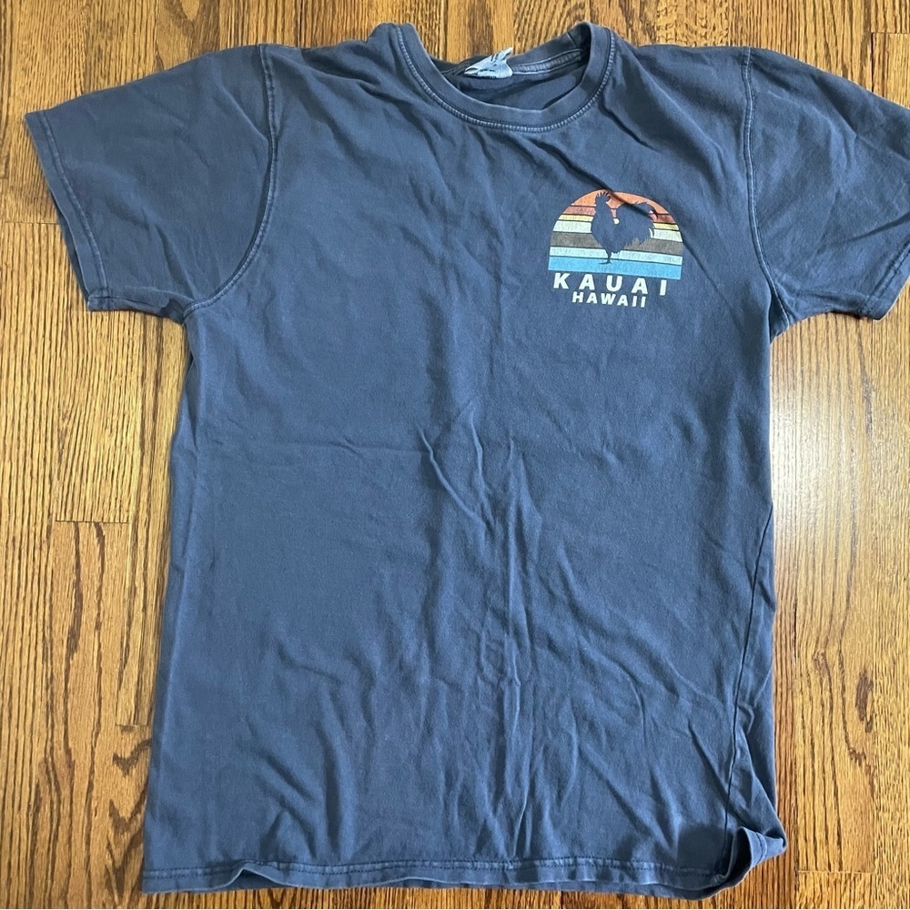 Lone Rock Kauai Hawaii Short Sleeved Blue Tee Size Small